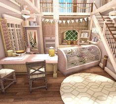 Aesthetic Bloxburg Cafe Layout, Bloxburg Bakery Interior Ideas, Bloxburg Bakery Ideas Exterior, Bloxburg House Ideas Cottagecore, Aesthetic Bloxburg Family House, Roblox Building Ideas, Bloxburg Bakery Layout, Bloxburg Greenhouse Ideas, Bloxburg Boutique