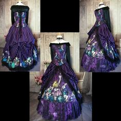 Alice in Wonderland Gothic Victorian Corset Gown Custom | Etsy Gothic Fitted Gown For Fancy Dress, Fitted Gothic Gown For Fancy Dress, Fitted Gothic Gown For Costume Party, Gothic Fitted Gown For Costume, Purple Fantasy Dress For Costume Party, Fantasy Style Purple Dress For Costume Party, Fitted Gothic Gown For Costume, Fitted Gothic Ball Gown, Purple Fantasy Costume Party Dress