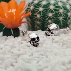 Add some edge to your style with our Unisex Antique Silver Stud Skull Earrings. These rustic earrings feature great detail and are perfect for anyone who loves dark gothic, rock, or punk fashion. Makes a unique gift for Halloween, Day of the Dead, or anyone who appreciates the macabre. A must-have accessory for those unafraid to stand out. Ready-to-Go! Anyone who receives or wears them is going to be delighted. These earrings are a useful and distinctive gift that will be used and appreciated. Specifications: Material: Alloy Metal Type: Women JewelryColor: Black,SilverSize: One Size11x8mm(0.43x0.32in) • GET IT FAST! Ready to ship on 1 to 3 business days. • ORDER NOW! Limited Quantities / Limited Edition. Thank you for stopping by!________________________ Colors/Designs/Texture might slight Rustic Earrings, Halloween Day, Gothic Rock, Dark Gothic, Skull Earrings, Texture Design, Day Of The Dead, Punk Fashion, Silver Studs