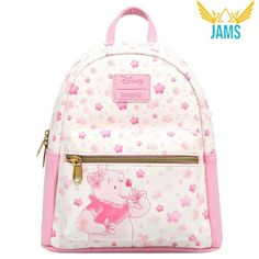 Loungefly Disney Winnie The Pooh Cherry Blossom Mini Backpack New Brand New & 100% Authentic With Tags Shipping In A Box Size: Mini / Approx. (9" W X 10" H X 4" D) Inside Has A Drop Pocket. Zipper Closure And Adjustable Straps. Our Reputation Is Extremely Important To Us, And We Are Devoted To Ensure You Can Buy With Confidence All Of Our Products Are From A Based National Retailer And Are Guarantee 100% Authentic Thank You So Much For Your Time, Any Questions Feel Free To Contact Us White Backpack For Disney Trips, Loungefly Winnie The Pooh, Winnie The Pooh Pink, Loungefly Bag, Mini Backpacks, Disney Bag, Loungefly Disney, Cute Backpacks, Pink Backpack