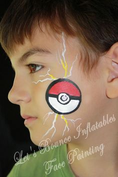 Pokemon Facepaint, Pokemon Faces, Professional Face Paint, Face Painting Tutorials