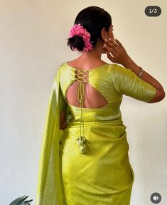 Trendy Blouse Patterns For Silk Sarees, Plain Saree Blouse Designs, Plain Blouse Designs Latest Silk, Plain Saree Blouse, Green Sarees, Latest Blouse Neck Designs, Cutwork Blouse, Kurti Style