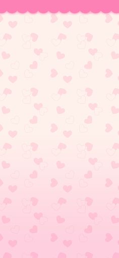 a pink and white background with hearts on the bottom, in shades of light pink