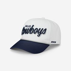 Dallas Cowboys Monty Script Marquee RF Cap FOCO - FOCO.com Cowboy Accessories, Logo Display, National Football League, For Sale Sign, Philadelphia Phillies, Football League, Face Cover, New York Yankees, Team Spirit