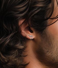 New Free Jewellery Box With All Orders - Introducing our stylish and modern manly earring and Men's Silver Tick Huggie Earrings, perfect for those looking to add a touch of edgy sophistication to their everyday look. Sterling silver male earrings studs for men and minimalist male earrings, tick V hoop earrings perfect for edgy mens earrings and stylish studs. Pair of earrings and comes in a jewellery box Please check size before ordering - Sizing is 10mm from the pierced hole to the bottom of ea Mens Earing Design, Modern Cartilage Earrings For Everyday, Men’s Earrings, Mens Earings, Male Earrings, Male Jewellery, Mens Earrings, Studs For Men, Huggie Earrings Silver