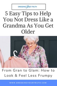 5 Easy Tips to Help You Not Dress Like a Grandma As You Get OlderFrom Gran to Glam: How to Look & Feel Less Frumpy - Carol Tuttle, creator of Dressing Your Truth Old Women Outfits, Grandma And Grandpa Dress To Impress, Dressing Over 70, Dresses For Older Women Piete, My Grandma’s Salad Dressing, Old Lady Fashion, Old Lady Dress, Grandma Dress