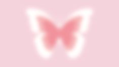 a pink background with a butterfly on the top and bottom half of it's wings