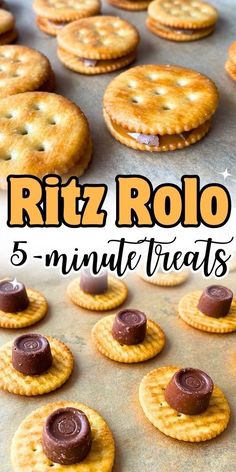 the recipe for ritz rolo cookies is so easy to make and it's perfect