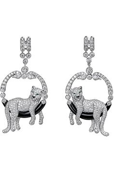 Panthére De Cartier by Cartier  Diamond Earrings Cartier Earrings, Bamboo Earrings, Cartier Jewelry, John Hardy, Fabulous Jewelry, Fine Jewels