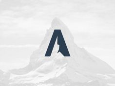 an image of a mountain with the letter a on it