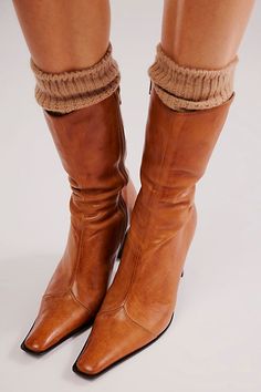 Short Heel Boots, Sweet Talker, Upcoming Fashion Trends, Spot Lights, Pointed Toe Boots, Tan Heels, Free People Shoes, Toe Boots, Leather Style