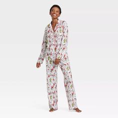 Women's Family Sleep Grinch Coat Pajama Set - White L : Target Grinch Pjs, Pjs Women, Matching Family Holiday Pajamas, Family Holiday Pajamas, Coat And Pants, Family Pajama Sets, Pyjamas Womens, Matching Family Pajamas