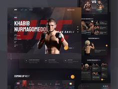 the website design for khabib nurmagomedo