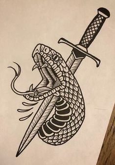 Forest Forearm Tattoo, Traditional Snake Tattoo, Beer Tattoos, Biblical Tattoos, Vintage Style Tattoos, Tattoo Snake, Serpent Tattoo, Knife Tattoo