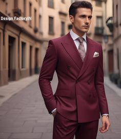 DOUBLE BREASTED SUIT, Burgundy 2 Piece Suit, Wedding Suit, Groom Suit, Men 2 Piece Suit This is new modern Slim fit 3D Cut style which give you look slimmer and smarter. Color - Burgundy Jacket and vest are lined with 100% Satin Notch Lapel, Two Pockets at bottom of jacket and one inside. Free Express Shipping all over the world. Long Sleeve Wedding Tuxedo, Red Suits For Men, Wedding Suit Set With Notch Lapel, Wedding Blazer With Suit Collar, Tailored Wedding Suit With Suit Collar, Double Breasted Suit For Groom, Groom's Double Breasted Suit With Suit Collar, Wedding Double Breasted Suit With Notch Lapel, Tailored Double Breasted Suit For Wedding