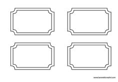 four different shapes and sizes of frames on a sheet of paper with the words,