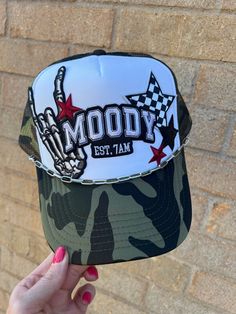 This trucker hat is custom made by us and ready to ship! If you would like us to customized you a trucker hat just send us an email to brooke@texastwoboutique.com Otto Brand Hat with Adjustable Back Custom Trucker Hats, An Email, Custom Hats, Trucker Hat, Camo, Custom Made, Hats