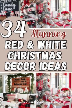 Christmas decor ideas Red And White Christmas Decor, White Christmas Decor Ideas, Christmas Decorations Apartment, Minimalist Christmas Decor, Christmas Decorations Cheap, Red And White Christmas, Christmas Apartment, Red White Christmas, Christmas Tree Decorations Diy