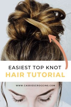 Messy Bun For Short Hair, Top Knot Bun