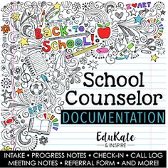 an adult coloring book with the title school counselor documentation