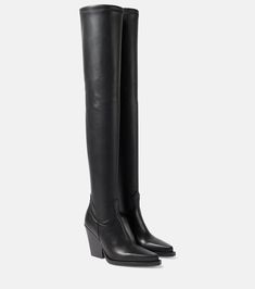 Vegas faux leather over-the-knee boots in black - Paris Texas | Mytheresa Crochet Bra Top, Fits Inspiration, Leather Over The Knee Boots, The Vegas, Cotton Cargo Pants, Denim Cargo Pants, Adidas Track Jacket, Paris Texas, Wool Blend Jacket