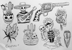 Small Tattoos Sleeve, Dia De Los Muertos Tattoo Ideas, Small Mexican Tattoo, Mexico Inspired Tattoo, Mexico Tattoo Ideas, Traditional Mexican Tattoo, Mexican Tattoo Ideas, Mexican Heritage Tattoos, Mexican Inspired Tattoos