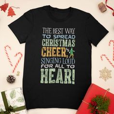 Buddy the Elf | Christmas Cheer Quote T-Shirt Christmas Cheer Quotes, Elf Will Ferrell, Will Ferrell Elf, Christmas Quote Shirts, Elf Movie Quotes, Buddy Elf, Elf Buddy, Quote Shirts, Elf Movie