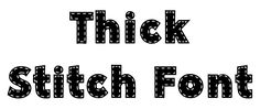 Thick Stitch Font