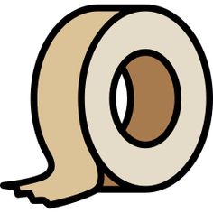 a roll of toilet paper with brown and white stripes on the side, sitting in front of a white background