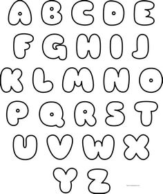 the alphabet is outlined in black and white with letters that are not yet cut out