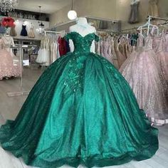 Emerald Green Quinceanera, Solo Dress, Sleeveless Skirt, Wedding Dresses With Straps, Performance Dresses