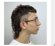 Wavy Mullet, Temple Fade, Mullet Haircuts, Short Punk Hair, Mullet Hair, Haircut Style, Wavy Hair Men, Spiked Hair