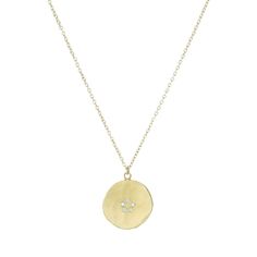 Ananda Khalsa Hammered Disc Pendant Necklace | Quadrum Gallery Elegant Yellow Gold Round Disc Charm Necklace, Yellow Gold Hammered Round Charm Necklace, Delicate Gold Round Disc Necklace, Hammered Yellow Gold Round Disc Necklace, Luxury Gold Round Disc Necklace, Diamond Circle Necklace, Gold Circle Necklace, 14k Yellow Gold Necklace, Pendent Necklace