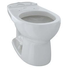 a white toilet bowl with the lid up and seat raised to allow water for people to use