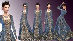 Blue Dress, Sims 4, Blue Dresses, Blue