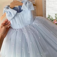 Pearls Dectailed Little Girl Dress Light Blue Sleeveless Princess Dress For Summer, Light Blue Sleeveless Princess Dress For Pageants, Sleeveless Light Blue Princess Dress For Pageant, Blue Fitted Sleeveless Tutu Dress, Blue Sleeveless Tutu Dress For Dress-up, Light Blue Tulle Dresses For Dress-up, Light Blue Sleeveless Tulle Princess Dress, Fitted Light Blue Tutu Dress For Summer, Summer Fitted Light Blue Tutu Dress