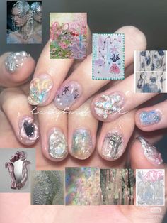 Deco Nails, Visual Archive, Korean Nails, Once Upon A Dream, Hair Tattoos, Nail Stuff, Beach Nails