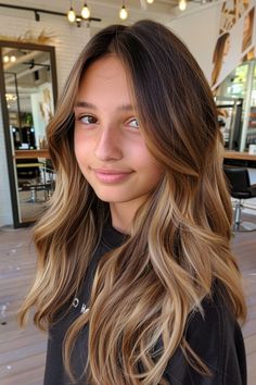 Sunkissed Hair Brunette Straight Hair, Sunkissed Brunette Hair, Summer Hair Inspiration, Sunkissed Brunette, Brunette Hair Ideas, Summer Brunette, Sunkissed Hair, Light Brunette Hair, Brunette Hair With Highlights