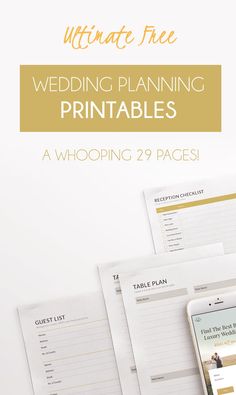 the ultimate wedding planning printables