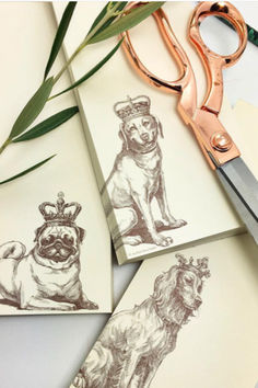 Whimsical stationery designs featuring your favorite dog breed in Royal poses by Alexa Pulitzer. Royal Poses, Royal Dog, Royal Animals, Hygge Gifts, The More The Merrier, Wedding Logo Design, Pocket Journal, Holiday Wrapping Paper, Card Files