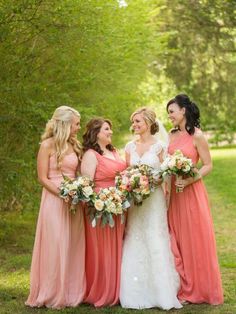 Pin Mismatched Bridesmaid Dresses Long Chiffon Watermelon Red Bridesmaid Dresses ARD1139-SheerGirl Bridesmaid Dress Red, Coral Bridesmaid, Bridesmaid Dresses 2018, Red Bridesmaid, Wedding Navy, Coral Bridesmaid Dresses, Bridesmaid Dresses Long Chiffon, Bridesmaid Dresses Long, Stunning Bridesmaid Dresses