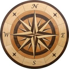 an image of a wooden compass on a white background