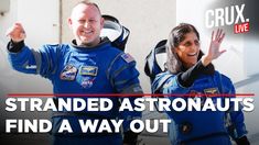 two astronauts in space suits with the caption, stranded astronauts find a way out