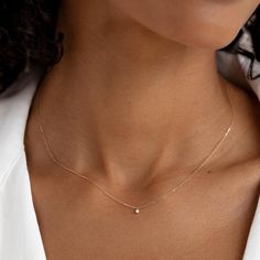 A classic round diamond pendant on a dainty 14k gold chain. This versatile necklace has a place in any woman’s wardrobe, and can make a wonderful gift for a special woman in your life.


1 round lab grown diamond with a width of 1.7mm

0.019 total carat weight

Bezel setting

Necklace has an adjustable length and can be worn at 16", 17" and 18" Small Diamond Jewelry, Bezel Diamond Necklace, Everyday Gold Necklace, Gold Necklace With Diamond, Tuscan Summer, Minimalist Diamond Necklace, Minimalist Gold Necklace, Round Diamond Pendant, Dainty Gold Chain