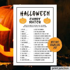 a halloween candy match game with pumpkins and jack - o'- lanternes