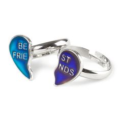 Claires Store, Friends Mood, Bff Rings, Mood Rings, Best Friend Rings, Unicorn Fashion, Bff Jewelry, Bff Bracelets, Bff Birthday Gift