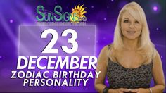 a woman standing in front of a purple background with the words 10 december zodiac birthday personality personality