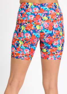 Mid-thigh Swim ShortsFit & Sizing High waisted Wide waistband sits just below your natural waist Inseam length 6.5" (Size S) For more fit and sizing info, check out our size chart Features Quick dry Designed to be worn over our favorite bikini bottom Care Rinse in cold water to wash off any chemicals, chlorinated water or saltwater Machine wash in cold water on gentle cycle Lay flat to dry in the shade Material 82% nylon 18% spandex Gusset - 100% polyester UPF 50 Summer Workout Bottoms With 5-inch Inseam, Multicolor Activewear With Built-in Shorts, Yoga Bottoms With Built-in Shorts And 5-inch Inseam, Fitted Biker Shorts With 5-inch Inseam For Yoga, Swimming Shorts With Built-in Shorts And Short Inseam, Swimming Shorts With Elastic Waistband, Fitted Multicolor Swim Trunks, Multicolor Stretch Swim Trunks, Multicolor Fitted Short Swim Trunks