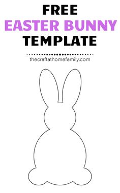 an easter bunny template with the text free