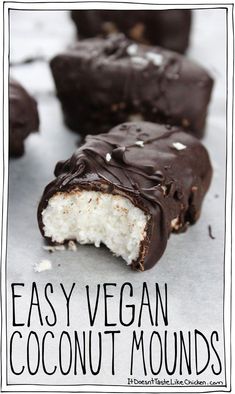 easy vegan coconut mousse bites with chocolate